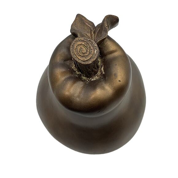 Vintage Folk Art 10" Resin Pear Bronze/Gold Table Decor Thanksgiving Holiday - Picture 5 of 6